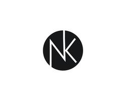 kreativ Brief nk Logo Design Vektor Vorlage