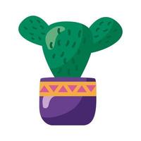 Kaktus mexikanische Pflanze detaillierte Stilikone vektor