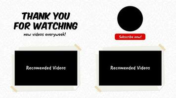tacka du för tittar på och prenumerera med Övrig video rekommendation för utbildning eller skola vetenskap kanal vektor