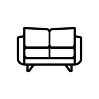 Sofa Symbol Linie Stil Vektor