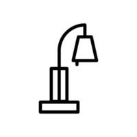 Schlafzimmer Lampe Symbol Linie Stil Vektor