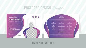 2 ensidig företags- företag vykort design vektor