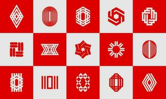 samling av företag brev o logotyp ikon design. moder geometrisk första o logotyp. vektor