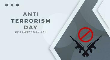 anti terrorism dag firande vektor design illustration för bakgrund, affisch, baner, reklam, hälsning kort