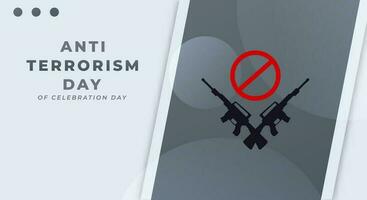 Anti Terrorismus Tag Feier Vektor Design Illustration zum Hintergrund, Poster, Banner, Werbung, Gruß Karte