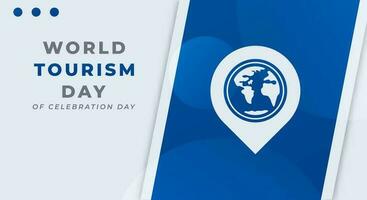 Welt Tourismus Tag Feier Vektor Design Illustration zum Hintergrund, Poster, Banner, Werbung, Gruß Karte