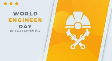 Welt Ingenieure Tag Feier Vektor Design Illustration zum Hintergrund, Poster, Banner, Werbung, Gruß Karte