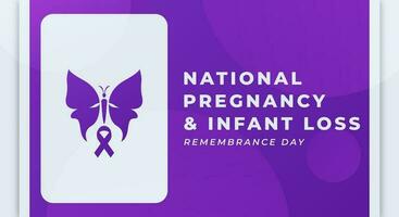 National Schwangerschaft und Säugling Verlust Erinnerung Tag Feier Vektor Design Illustration zum Hintergrund, Poster, Banner, Werbung, Gruß Karte