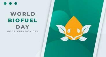 Welt Biotreibstoff Tag Feier Vektor Design Illustration zum Hintergrund, Poster, Banner, Werbung, Gruß Karte