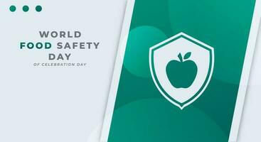 Welt Essen Sicherheit Tag Feier Vektor Design Illustration zum Hintergrund, Poster, Banner, Werbung, Gruß Karte