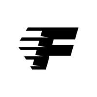f Brief Logo Design zum Lieferung Unternehmen vektor