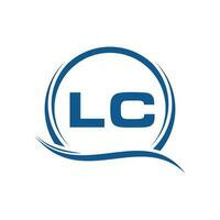 l och c brev form logotyp design för lag företag vektor