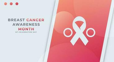 Welt Brust Krebs Bewusstsein und Verhütung Tag Feier Vektor Design Illustration zum Hintergrund, Poster, Banner, Werbung, Gruß Karte