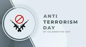 anti terrorism dag firande vektor design illustration för bakgrund, affisch, baner, reklam, hälsning kort