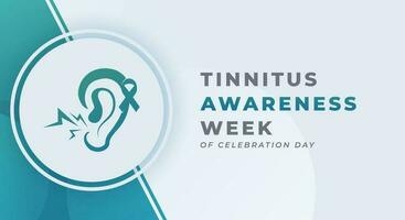 Tinnitus Bewusstsein Woche Feier Vektor Design Illustration zum Hintergrund, Poster, Banner, Werbung, Gruß Karte