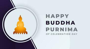 glücklich Buddha Purnima Tag Feier Vektor Design Illustration zum Hintergrund, Poster, Banner, Werbung, Gruß Karte