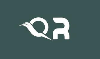 rq eller r q brev alfabet logotyp design vektor
