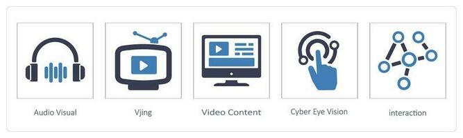 Audio- visuell, vjing und Video Inhalt vektor