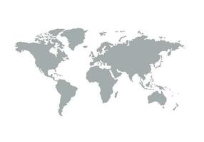värld Karta, klot Land bakgrund, svart och vit, grå Färg, vektor illustration.