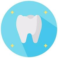gesund Zahn Vektor runden eben Symbol