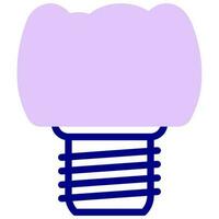 Zahn Implantation Vektor farbig Symbol