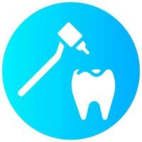 Dental bohren Vektor runden Gradient Symbol