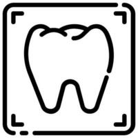 tand röntgenstråle vektor översikt ikon