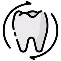 Dental überprüfen Vektor gefüllt Gliederung Symbol