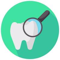 Dental prüfen Vektor runden eben Symbol