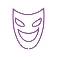 Karneval-Theater-Maskensymbol vektor