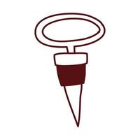 vin korkskruv verktyg isolerad ikon vektor