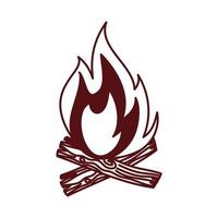 Feuerholz Camping isolierte Symbol vektor