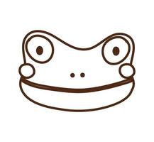 süßes kleines Frosch-Charaktersymbol vektor