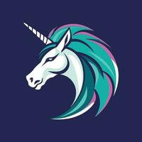 Einhorn Logo Illustration Vektor Design Vorlage