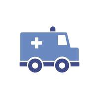 Krankenwagen Fahrzeug isolierte Symbol vektor