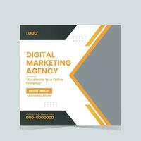 Digital Marketing Agentur, Geschäft und korporativ Sozial Medien Banner oder instagram Post Vorlage vektor