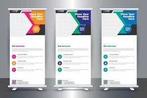 kostenloses medizinisches Roll-Up-Banner-Design für Krankenhaus und Gesundheitswesen vektor