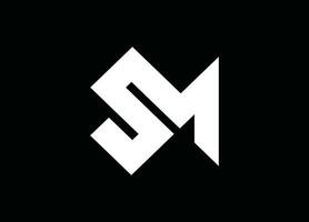 sm Brief Logo, sm, ms,sm Design, sm Unternehmen, sm Marke, sm Geschäft, vektor