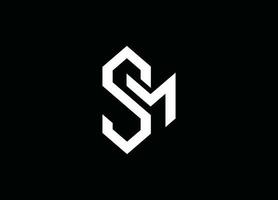 sm Brief Logo, sm, ms,sm Design, sm Unternehmen, sm Marke, sm Geschäft, vektor
