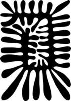 matisse Gekritzel Kunst schwarz und Weiß Hand gezeichnet vektor