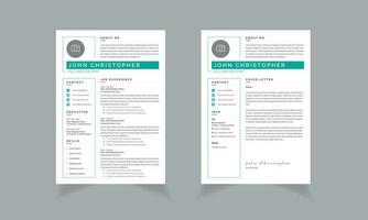minimal återuppta kreativitet design layout uppsättning CV design vektor