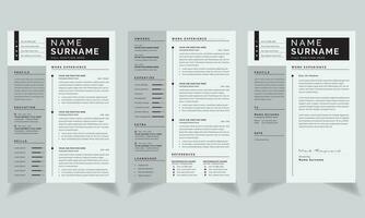 kreativ CV återuppta mallar vektor design omslag brev jobb tillämpningar
