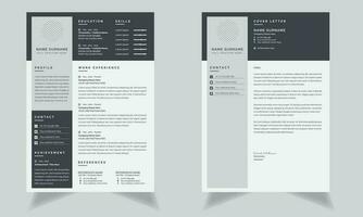 kreativ CV mall och omslag brev vektor design uppsättning
