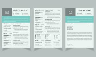 återuppta för designers CV layout och omslag brev mall vektor