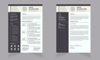 kreativ återuppta mall och CV design och omslag brev layout vektor