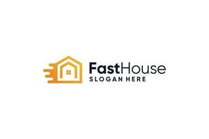 schnell Haus Logo Design Grafik vektor