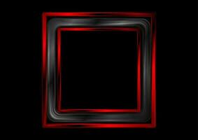 rot und schwarz glänzend Platz Rahmen abstrakt Hintergrund vektor