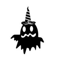 Halloween Boo mit Hut Clip Art v vektor