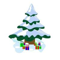 Weihnachten Baum mit Geschenk Box Clip Art Vektor