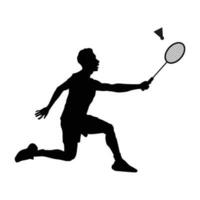 människor är spelar badminton vektor